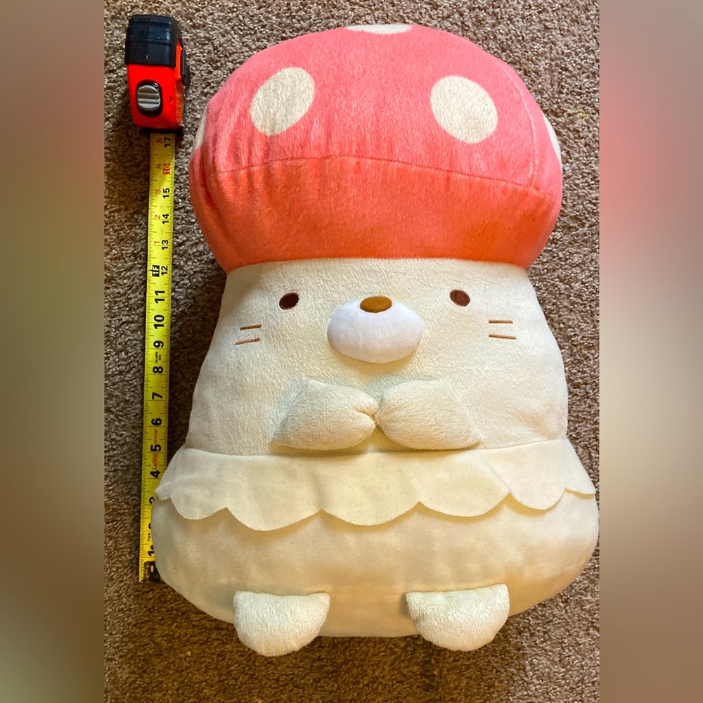 Sumikko Gurashi huge mushroom plush by San-X (Japan), NWOT